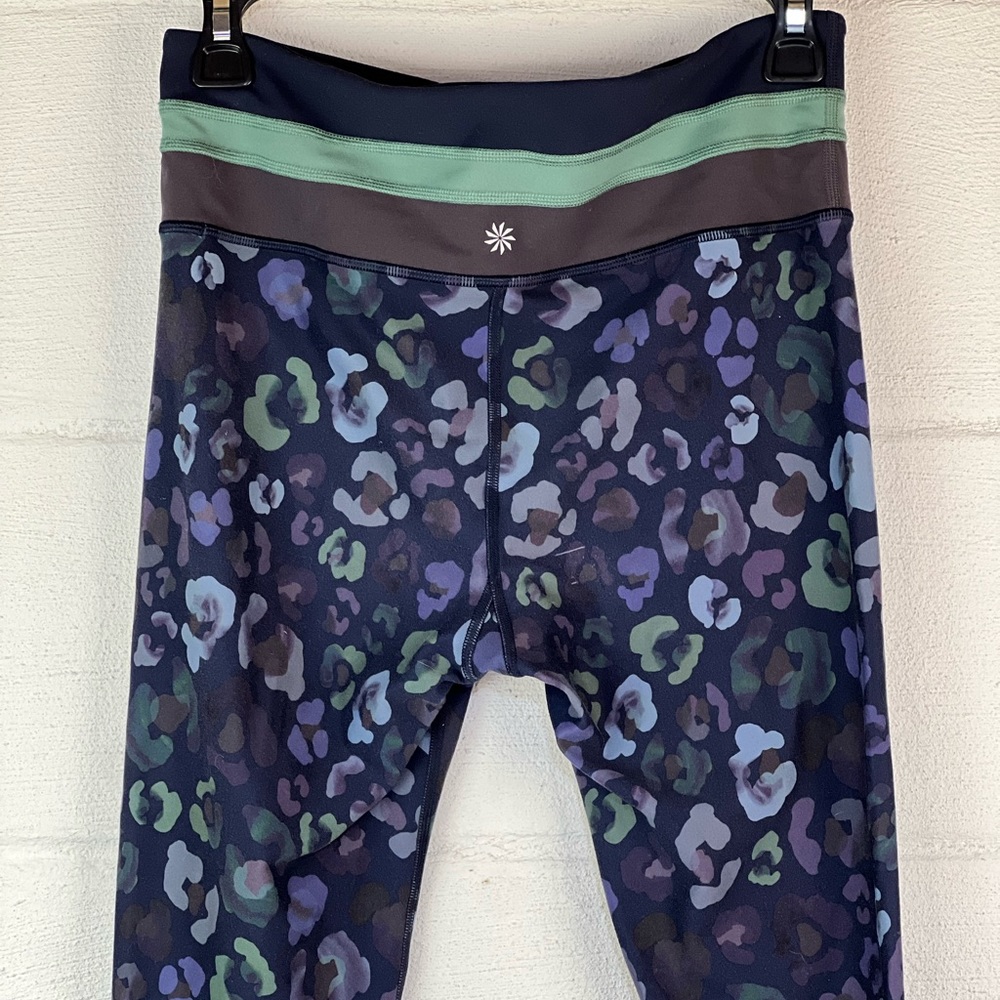 Athleta Elation Navy Floral 7/8 Leggings, M - Picture 5 of 8